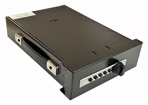 Titan Gun Safe Pistol Vault, Fail-Safe Mechanical Lock Fast Rugged Handgun Safe with Auto Delivery Holster & Two Quick Release Brackets accommodate guns up to 10” long with light, Model AS-2020-02