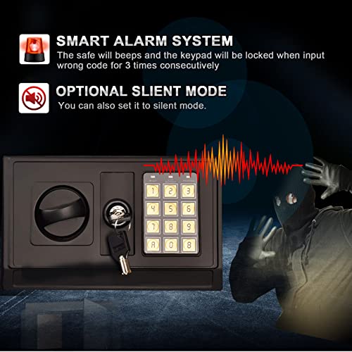 Biometric Rifle Gun Safe, Quick Access Fingerprint Long Gun Safe, 5-6 Gun Metal Rifle Gun Security Cabinet for Rifle with/Without Scope with Separate Pistol/Handgun Lock Box