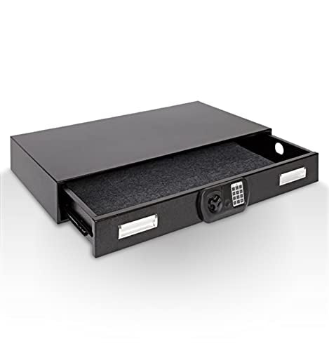 SnapSafe Under Bed Safe, Large – Under Bed Gun Safe for Firearms, Ammunition and Valuables – Fits in Trunk of Small SUVs – Easy Access, Out of Sight, Space Saving – Black, 40 x 6 x 22 Inches