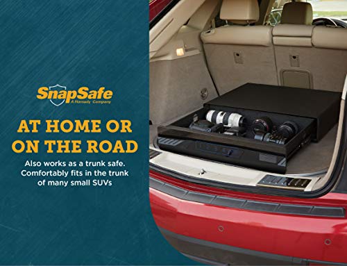 SnapSafe Under Bed Safe, Large – Under Bed Gun Safe for Firearms, Ammunition and Valuables – Fits in Trunk of Small SUVs – Easy Access, Out of Sight, Space Saving – Black, 40 x 6 x 22 Inches